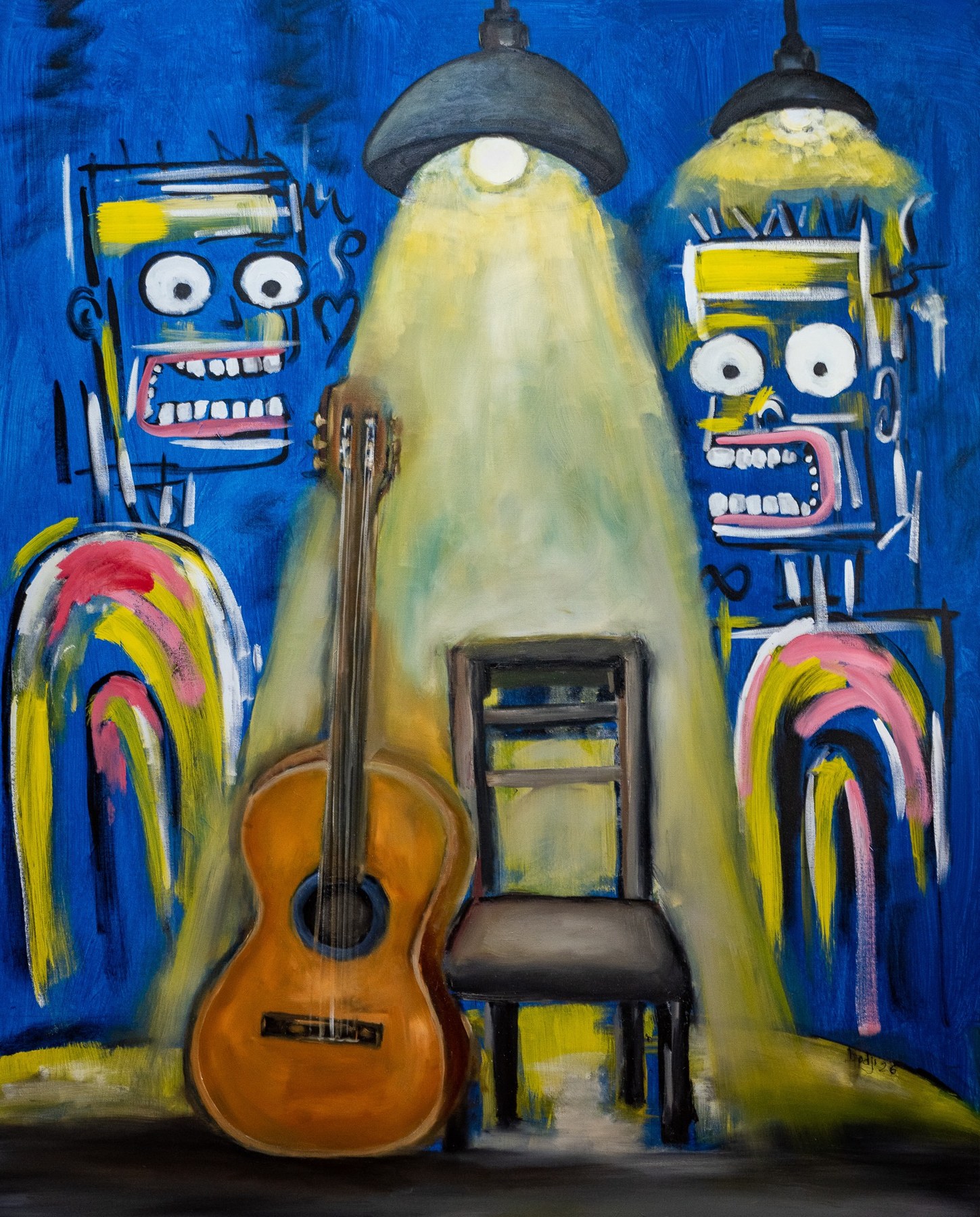 The Silence That Followed, original painting by Dodji